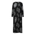 thumbnail image 4 of Women's Long Sleeve Button Down Abaya Casual Dress Dubai Outfits, 4 of 7