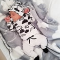 thumbnail image 6 of Gubotare Baby Boy Winter Outfits Baby Boy Girl Clothes Romper Bodysuit Pants Set with Hat Coming Home Hospital Outfits 0 3 6 9 12 18 24 Months (White,6-12 Months), 6 of 6