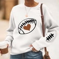 thumbnail image 1 of TaTaai Women Crew Neck Baseball Print Long Sleeve Drop Shoulder Hoodie Casual Fashion Top Ladies Daily Lounge Work Wear Soft Warm Breathable No Fading Versatile Top Gift, 1 of 4
