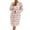 Pink, variant on Womens Nightgowns Soft Comfy Button Down Long Robe Winter Thick Warm Bathrobe Casual Loungewear with Pockets