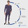 thumbnail image 3 of Pijama Suave Termica para Hombre Conjunto de 2 piezas Azul GAON, 3 of 5
