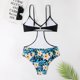 thumbnail image 5 of Gibobby Trajes de baño mujer una pieza Traje de baño Estampado sexy Relleno Trajes de baño florales para mujer Sujetador estampado Traje de baño Ropa de (Azul,CH), 5 of 5