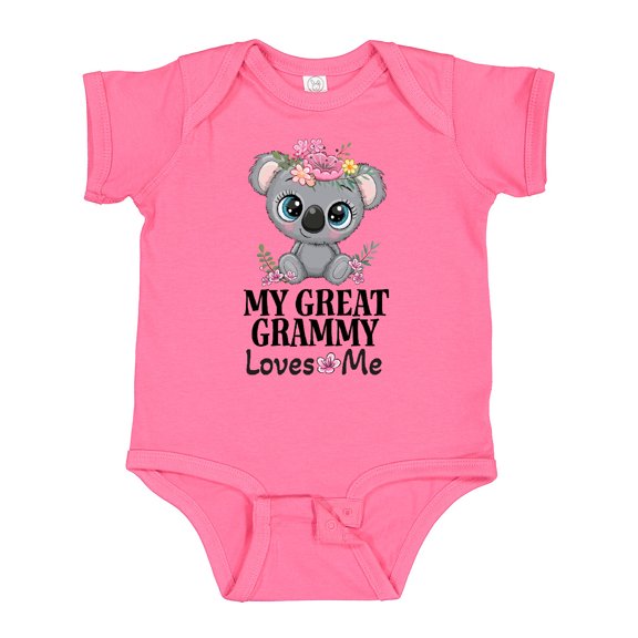 Inktastic My Great Grammy Loves Me Koala Girls Baby Bodysuit