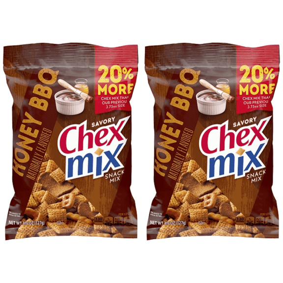 CHEX MIX HONEY BBQ On the Go Snack Mix, 4.25 Oz. (BOX OF 2)