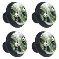 thumbnail image 2 of 4 Pcs Panda Knobs for Kitchen Cabinet Cupboard Dresser Bookcase Drawer Pulls Handles Round Home Decor, 2 of 8