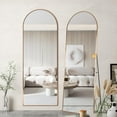 thumbnail image 4 of CONGUILIAO Full Length Mirror 58"x18" Arch Floor Mirror with Stand Arched Mirror Full Body Mirror Gold Standing Hanging or Leaning Against Wall for Bedroom Entry, Bedroom, Living Room, 4 of 5