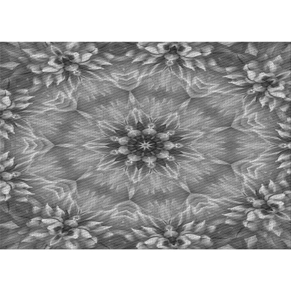 Ahgly Company Machine Washable Indoor Rectangle Transitional Carbon Gray Area Rugs, 2' x 5'