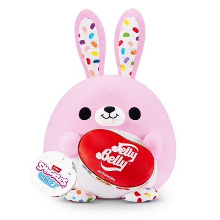 SNACKLES 8 inch Snackle (Jelly Belly) Flossy the Bunny, Ultra Soft Collectible Plush Toy by ZURU