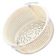 thumbnail image 1 of HEALEEP Fruit Vegetable Washing Basin Plastic Cream White 1Pcs, 1 of 7