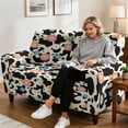 thumbnail image 6 of Xixirimido Recliner Slipcover 6-Pieces Lazyboy Cover for 2 Seat Recliner Chair Covers with Pockets Furniture Protector for Living Room Sofa Slipcover, Cowhide Daisy Flower, 6 of 8