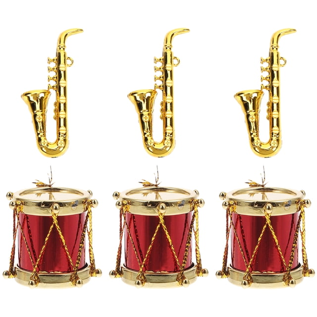 MOVTOTOP Mini Musical Instrument Set for Decor Assorted Color Smooth Surface Durable PP Material 3 Sets