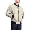 thumbnail image 6 of Victorious Men's Lightweight Contrast MA-1 Bomber Flight Jacket JK752 - Khaki - Large, 6 of 7