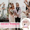 thumbnail image 2 of Needlework Embroidery Kit Wedding Bride Groom Themed Decoration Design, 2 of 8