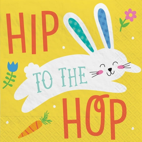 Funny Bunny Rabbit Cute Easter Spring Holiday Party Paper Beverage Napkins