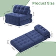 thumbnail image 2 of Folding Couch Sofa Bed, Convertible Sleeper Chairs with Back Support, Foldable Futon Mattress with Pillow, Portable Fold Out Chair/Couch for Living Room,Bedroom, 2 of 7