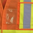thumbnail image 3 of Pioneer Hi Vis Non Tear-Away Mesh Safety Vest - Hook & Loop - Multi Pockets - Hi-Vis Orange, 3 of 4
