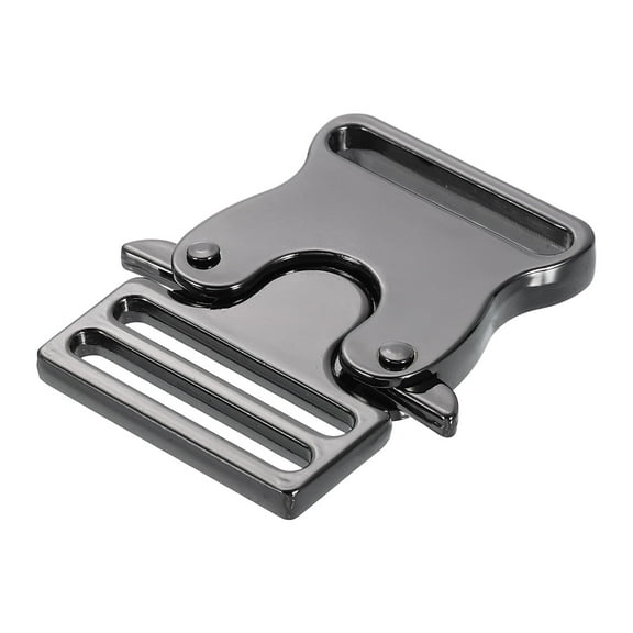 Metal Quick Side Release Buckle, 25mm/1" Belt Buckles, Metallic Black