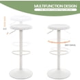 thumbnail image 3 of Brage Living Adjustable Bar Stool, Swivel Round Metal Airlift Barstool, Backless Counter Height Bar Chair for Kitchen Dining Room Pub Cafe, 1 pc (White), 3 of 17