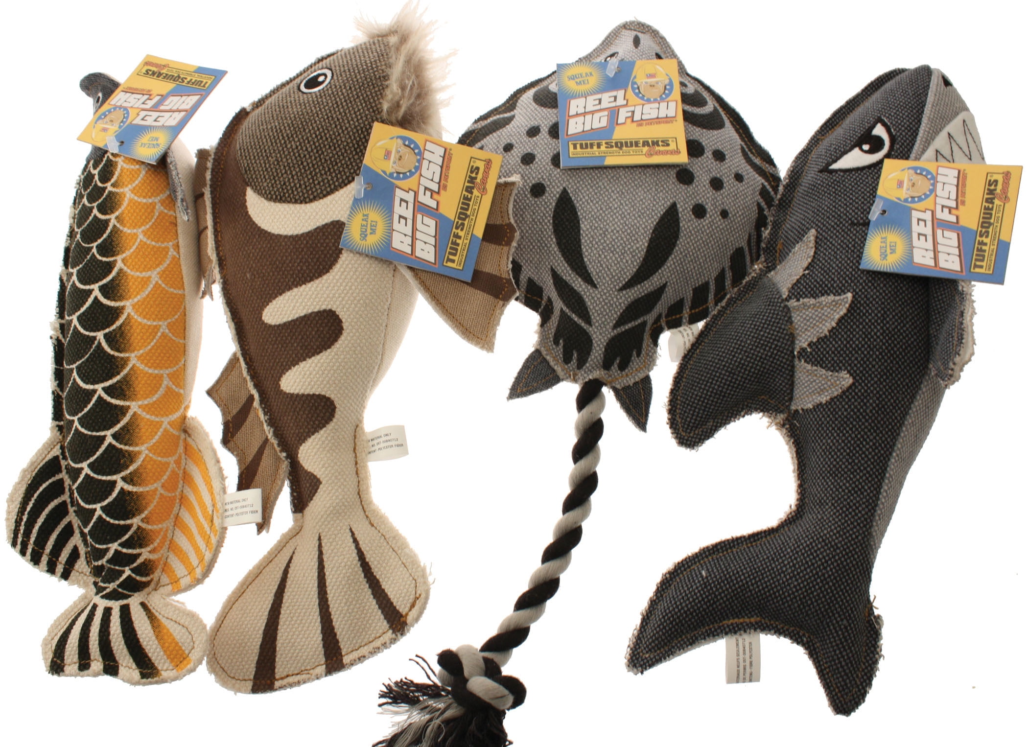 Petsport Reel Big Fish Dog Toy, Multicolor