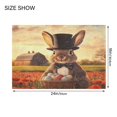 thumbnail image 4 of 2 Piece Soft Bathroom Rug Set An Easter Bunny Bath Mat and U-Shaped Toilet Contour Rug (16"x24"+20"x24"), 4 of 9