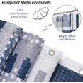 thumbnail image 6 of Masculine Shower Curtains for Bathroom Blue and Grey Shower Curtain Set Modern Geometric Shower Curtain for Mens Bathroom Decor Waterproof Waffle Weave Fabric Shower Curtain for Hotel Bathtub 72x72, 6 of 6