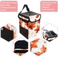 thumbnail image 2 of Maple leaves Foldable Car Trash Can with Lid, Leak-Proof, and Hanging Storage Bag - Car Trash Bin/Garbage Can, 2 of 6