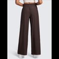 thumbnail image 4 of Pantalones Deportivos Casuales, Cómodos, de Cintura Alta y Pierna para Mujer, con Bolsillos y Sueltos. Marrón Oscuro S, 4 of 6