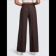 thumbnail image 4 of Pantalones Deportivos Casuales, Cómodos, de Cintura Alta y Pierna para Mujer, con Bolsillos y Sueltos. Marrón Oscuro L, 4 of 6