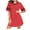 Red, variant on lmcalzta Plus Size Nightgown for Women Men Cotton Sleepwear Short Sleeve Sleep Shirts Loose Fitted V Neck Nightshirt