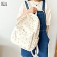 thumbnail image 3 of FunnyBeans Floral Printed Backpack Women Travel Flower Student School Bag Preppy Bookbag (A), 3 of 9
