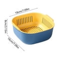 thumbnail image 2 of 2 Layer Plastic Washing Basin, Multi Functional Kitchen Basket For Fruit Vegetable Washing And Draining, Household Living Room Storage Container For Mixing Cleaning And Everyday Use, 2 of 6