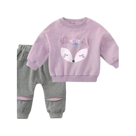 

Topumt Baby Girl Clothes Sets 2pcs Autumn Long Sleeve Clothes Outfits Toddler Girl Hoodie Sets