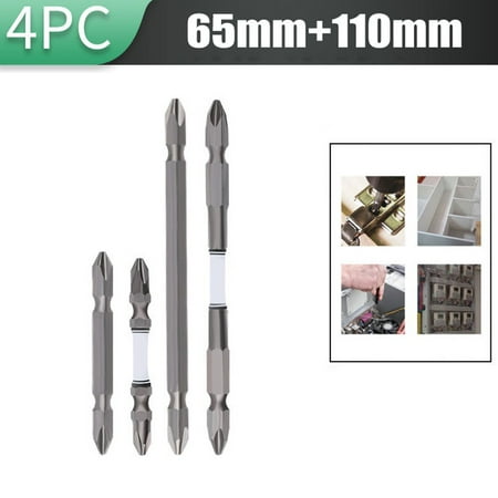 

4pcs Impact Bits PH2 Cross Screwdriver Bit Double Head Screwdrivers Bit 65-110mm