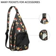 thumbnail image 2 of Dark Academia Mushroom Sling Backpack – Gothic Aesthetic Crossbody Bag – Lightweight, Layered Shoulder Daypack with Magical Forest Fungi Print for Stylish Explorers, 2 of 4