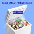 WANAI 2.4 Cubic Feet Chest Freezer White deep Freezer with Adjustable ...