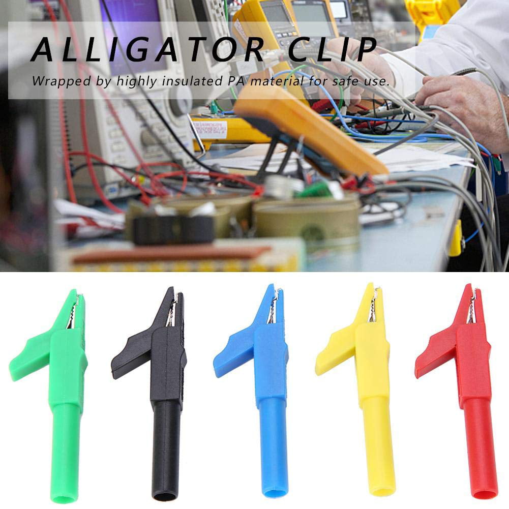 10 Pieces 15A 4mm Banana Plug to Alligator Clip Clamp Test Probe Cable Lead 