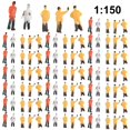 thumbnail image 1 of MYG 100Pcs Mixte Peint Modèle Chemin de Fer Parc Rue Passagers Chiffres 1:150, 1 of 9