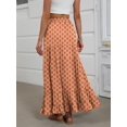 thumbnail image 4 of Falda larga ANRABESS elástica de cintura alta con estampado floral en forma de A, 4 of 6