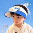 thumbnail image 2 of SAWOBUUN Kids Solar Fan Hat Boy Girl Sun Visor Hat Wide Brim Sun Protection Cap for Outdoor Summer Beach, 2 of 7