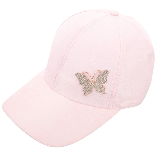 Gorra de béisbol con mariposas y diamantes de imitación, gorra deportiva de moda para el sol, gorra de papá, gorra de verano