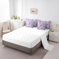 thumbnail image 3 of YST 7Pcs Kids Butterfly Comforter Set with Sheets, Purple Butterfly Bedding Set for Kids, Polyester, Comforter & Duvet Type, King (1 Count), 3 of 5