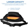 thumbnail image 7 of Scifil Crossbody Fanny Pack for Men Women, Large Waist Bag Hip Pack with Water Bottle Holder for Running Traveling Hiking, Adjustable Belt Strap, Black, 7 of 7