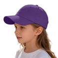 thumbnail image 4 of Rggeeun Toddler Baseball Cap Solid Color with Brim Sun Hat Soft Lightweight Breathable Summer Hat Boys and Girls Streetwear Cozy,Purple,1-2 Years, 4 of 4