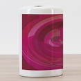 thumbnail image 3 of Hot Pink Ceramic Toothbrush Holder, Rose Inspired Abstract Vortex Swirls Shapes in Pinkish Pastel Colors, Decorative Versatile Countertop for Bathroom, 4.5" X 2.7", Hot Pink Magenta Pink, 3 of 4