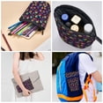 thumbnail image 5 of Xecao Skull mushroom rainbow color Print Telescopic Pencil Bag Pen Holder Pop Up Stationery Case Stand-up Retractable Transformer Bag Standing Organizer, 5 of 6
