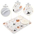 thumbnail image 4 of Yayeee Dish Drying Mat for Kitchen Counter Ultra Absorbent Easy Clean Pad 18x16", Ghost Design, 4 of 7