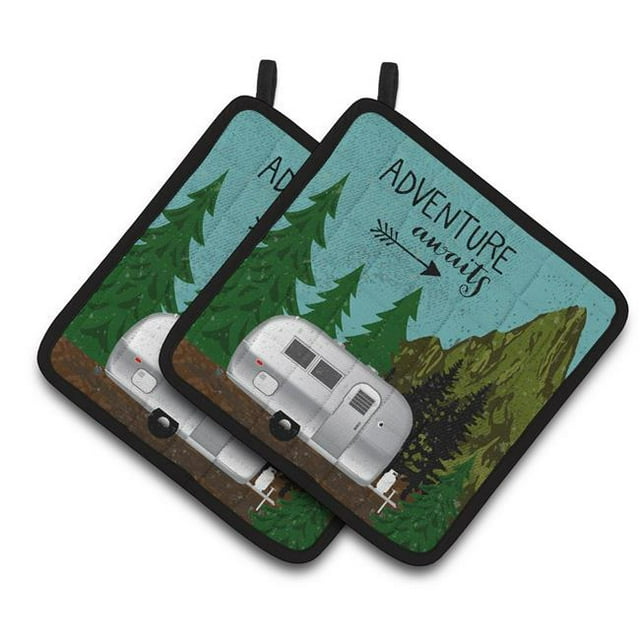Carolines Treasures VHA3022PTHD Airstream Camper Adventure Waits Paire de Porte-Pot