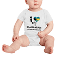 thumbnail image 2 of I Heart My Bahamian Grandparents Bahamas Love Flag Baby One-Pieces (White, 0-3 Months), 2 of 5