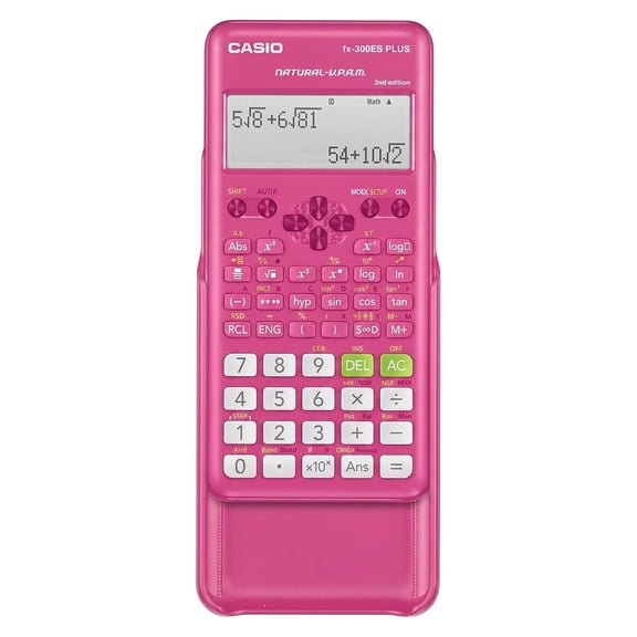 Calculadora científica Casio FX-300ESPLS rosa