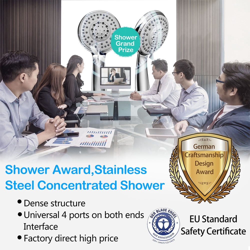 Shower Heads 5 Setting with Handheld Sprayer & Long Hose High Pressure Rain, Easy Tool Free Installation, Adjustable Shower Heads